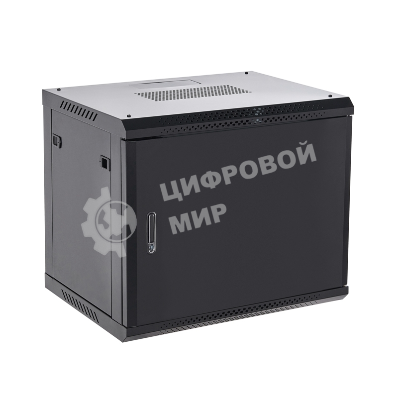 Шкаф коммутационный Rexant настенный 12U 600x600 мм пер. дв. металл черный