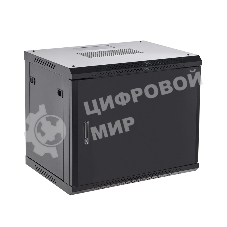 Шкаф коммутационный Rexant настенный 12U 600x600 мм пер. дв. металл черный