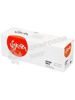 Картридж Sakura CF410A/046BK для HP и Canon, черный, 2200 к.