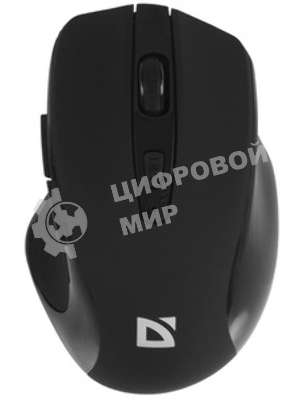 Мышь беспроводная Defender Prime MB-053 черный, 1600 dpi, радиоканал, USB, кнопки - 6
