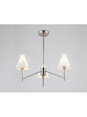 Люстра Ambrella light LH57121/3 SN/FR никель/белый матовый E14/3 max 40W D650*590