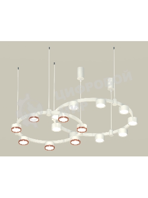 Светильник Ambrella light XR92081200/16 SWH/PPG белый песок/золото розовое полированное GX53 (A9208, C9241,C9236,N8112,N8126)