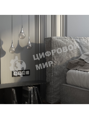 Рамка на 4 поста  AluMax (черный алюминий) W0043508