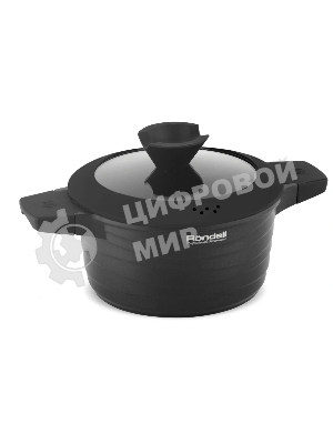 Кастрюля Rondell Walzer RDA-766, 4.7 л, 24 см, с крышкой, черный