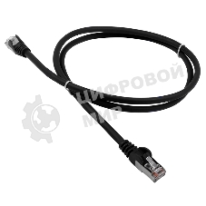 Патч-корд LANMASTER LSZH FTP cat.5e, 10.0 м, черный
