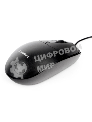 Мышь проводная Gembird MOP-425 черный, 1000 dpi, USB, кнопки - 3