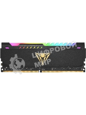 Оперативная память Patriot Viper Steel, DDR4, 32GB (1x32GB), 3200MHz, CL18, DIMM, с радиатором, RGB, черный