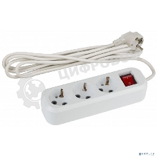 Удлинитель UX-3es-5m c заземлением, 3x0,75мм2, c выкл. 3гн, 5м | Б0035755 | ЭРА