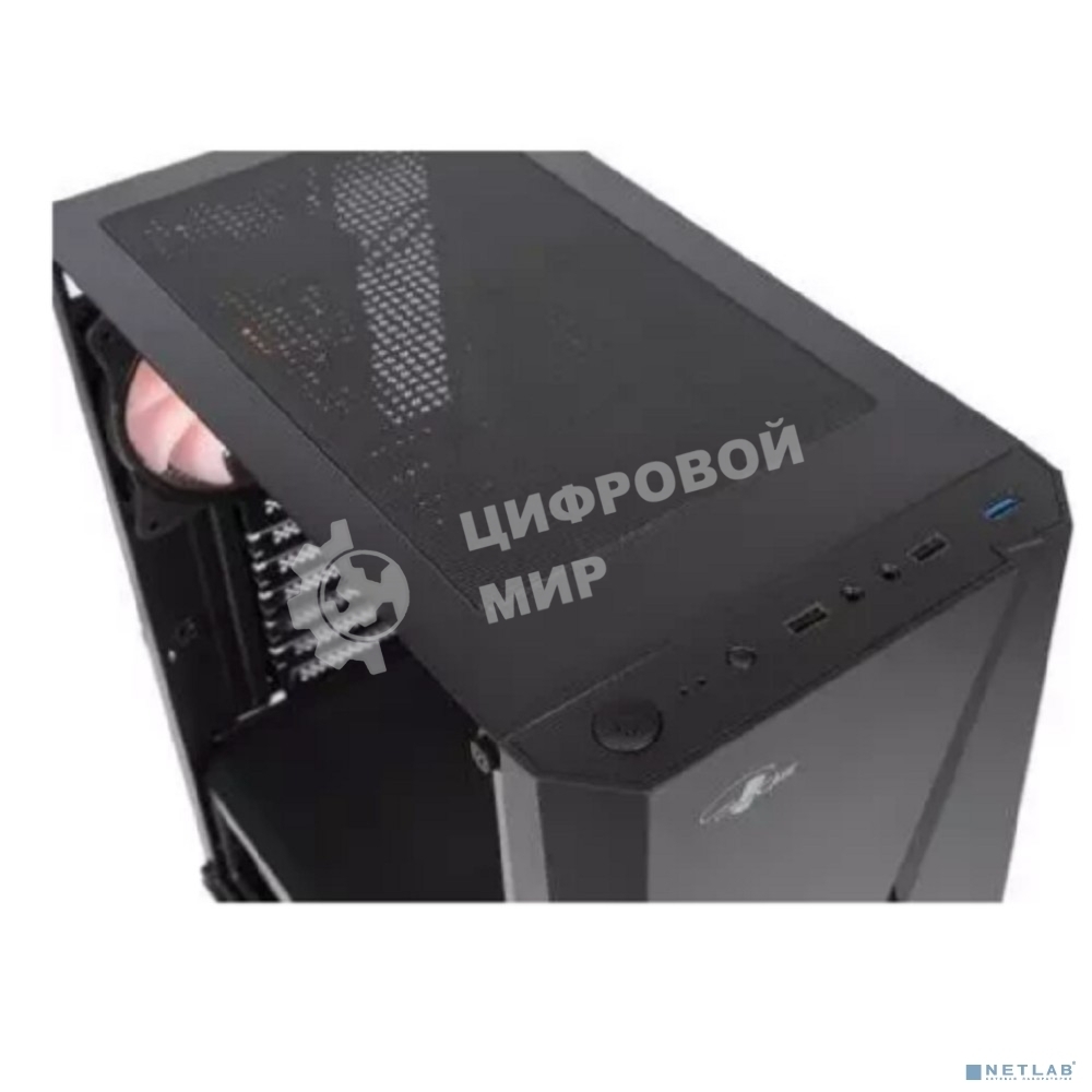 Компьютерный корпус ATX Eurocase A39 ARGb черный без БП закаленное стекло USB 3.0