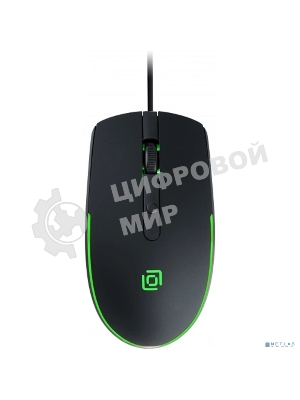 Мышь проводная Oklick 100M черный, 1600 dpi, USB, кнопки - 4