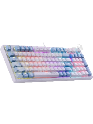 Клавиатура проводная Defender Hawk GK-418, USB, белый/голубой