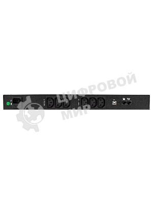 Источник бесперебойного питания ExeGate 1U ServerRM UNL-1000.LCD.AVR.6C13.RJ.USB.1U 1000VA/600W, LCD, AVR, 6*C13, RJ, USB, 1U, установка в стойку, черный