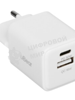 Сетевое зарядное устройство Aksberry (6972969383057) T42 QC30 (белый)
