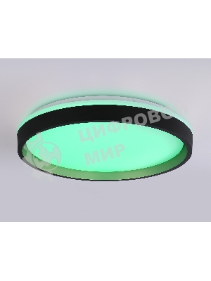 Светодиодный светильник RGB Ambrella light FZ610 BK/GD черный/золото IP20 66W 3000K-6500K+RGB D490*85 (ПДУ ИК)