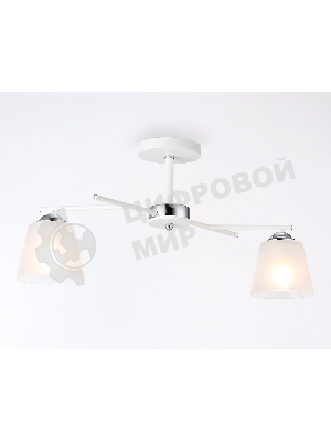 Светильник Ambrella light TR303201/2 WH/CH/FR белый/хром/белый матовый E27*2 max 60W 470*370*260