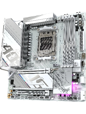 Материнская плата Gigabyte X870M AORUS ELITE WIFI7 ICE, AM5, AMD X870, 4xDDR5, 2xSATA, 2xM.2, 1xPCIe 5.0 x16, 1xPCIe 4.0 x16, 1xHDMI, 1x2.5Gb LAN, Wi-Fi 7, Bluetooth 5.4, 2xUSB-C 40Gbps (USB4), 2xUSB-A 10Gbps, 4xUSB-A 5Gbps, 4xUSB-A 2.0, 3x3.5 мм + S/PDIF оптический, 7.1, белый, mATX