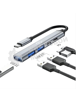 USB-концентраторы Digma DHUB-5USB-AC-3.0, USB-C, USB 3.0 USB Type-C 5 портов, USB