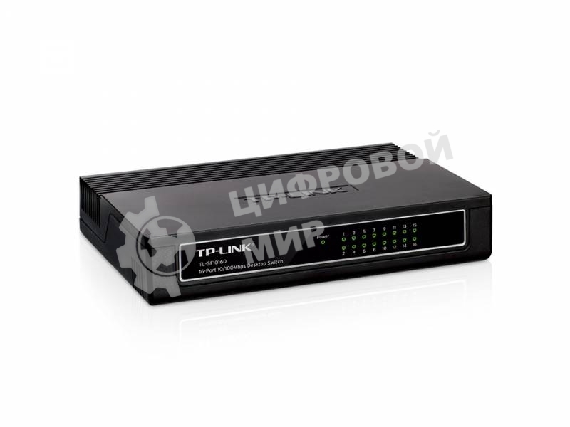 Коммутатор TP-Link SMB TL-SF1016D Коммутатор 16-port 10/100M Desktop Switch, 16 10/100M RJ45 ports, Plastic case