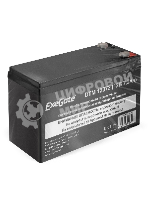 Батарея для ИБП ExeGate EX285952RUS DTM 12072 (12V 7,2Ah, клеммы F1)