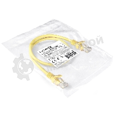 Патч-корд ExeGate EX286376RUS UTP-RJ45-RJ45-5e-0,5M-LSZH-YL, UTP, cat.5e, LSZH, 0.5м, желтый