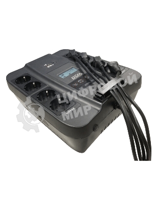 Источник бесперебойного питания Powercom Back-UPS SPIDER, Line-Interactive, LCD, AVR, 550VA/330W, Schuko, USB, черный (1456259)