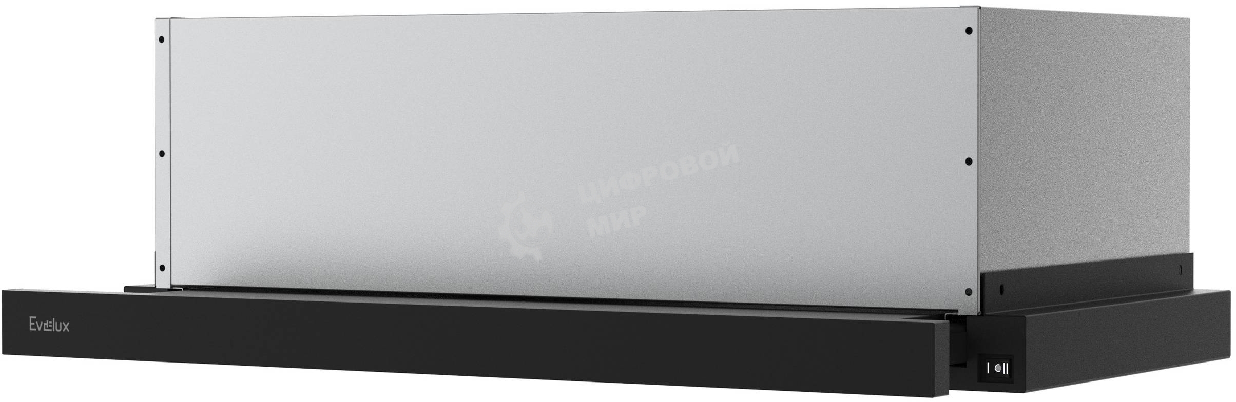 Вытяжка встраиваемая Evelux TEL 60 B черный, 60 см, 670 куб. м/ч, 46 дБ