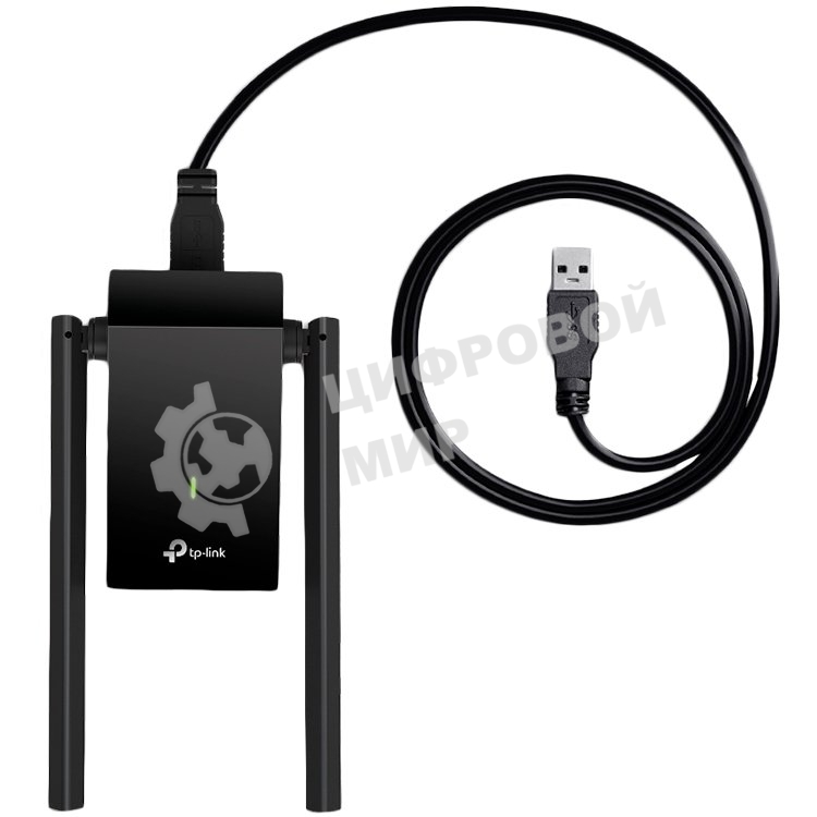 Адаптер TP-Link AC1300Mbps Dual-band High-Gain wireless USB adapter, 867Mbps at 5G and 400Mbps at 2.4G, two high gain antennas, USB 3.0, USB extension cable, support wave 2 MU-MIMO, full compatible with Windows and macOS.