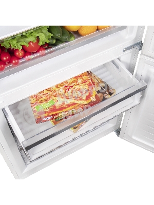 Холодильник Maunfeld MFF1857NFW белый мат. инвертер двухкамерный 336/117л морозилка снизу