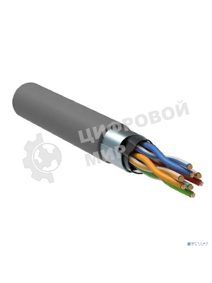 Кабель витая пара Rexant F/UTP, cat.5e, PVC, 4PR, 24AWG, INDOOR, SOLID, серый, 305м, серия LIGHT