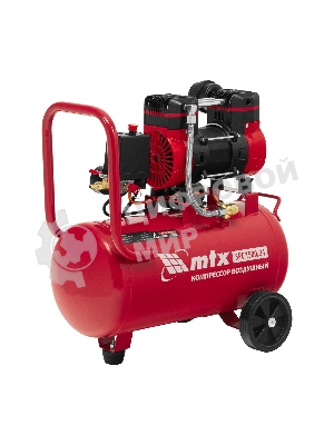 Компрессор безмасляный малошумный SPC 1500/24, 1500 Вт, ресивер 24 л, 260 л/мин MTX