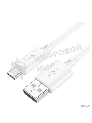 Кабель HOCO X88/ USB кабель Type-C/ 1m/ 3A/ White