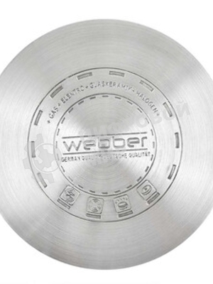 Ковш WEBBER BE-155/2 из нерж стали со стеклянной крышкой (d=16; 1.9 л) (12)