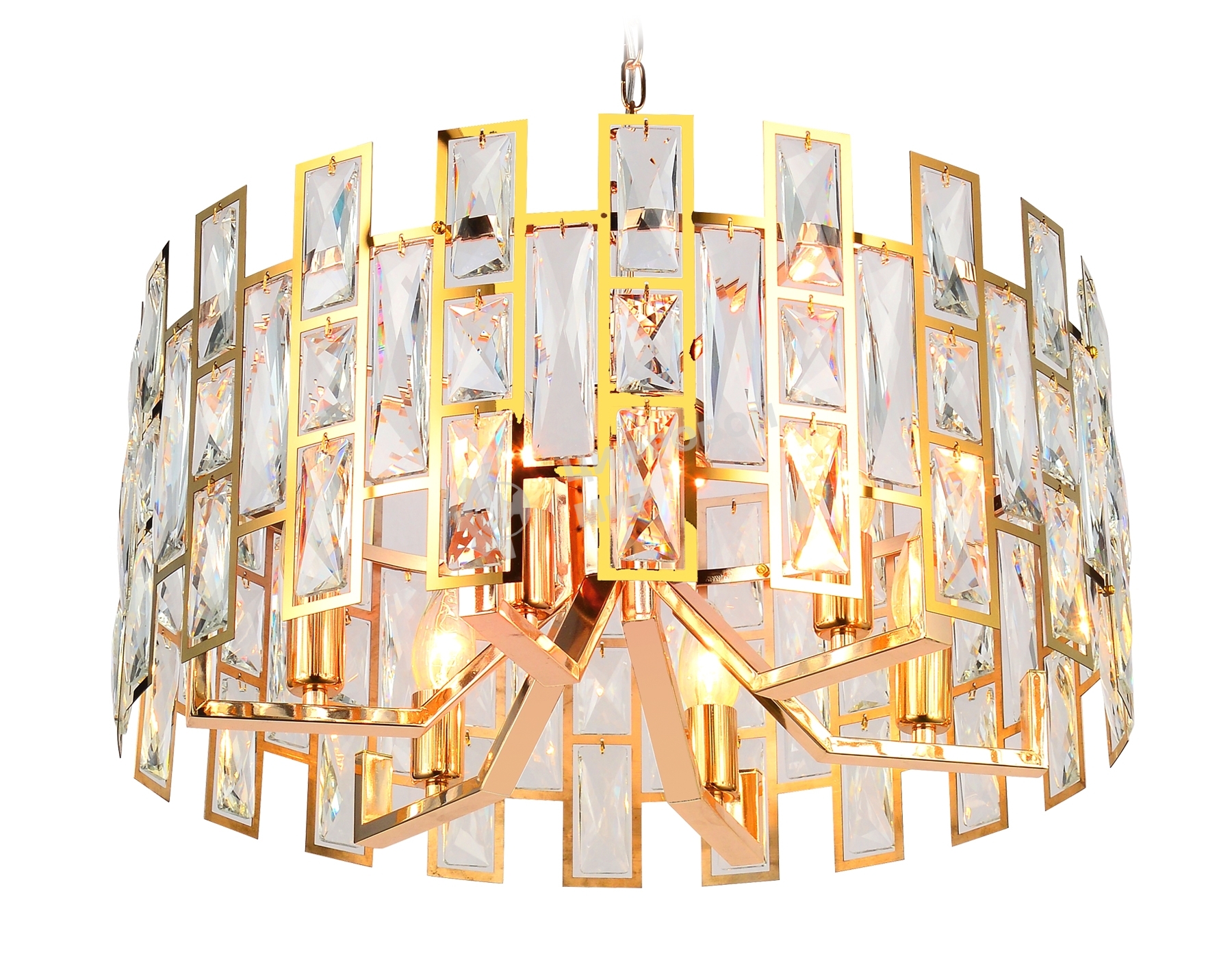Светильник Ambrella light TR5061/6 GD/CL золото/прозрачный E14/6 max 40W D500*938