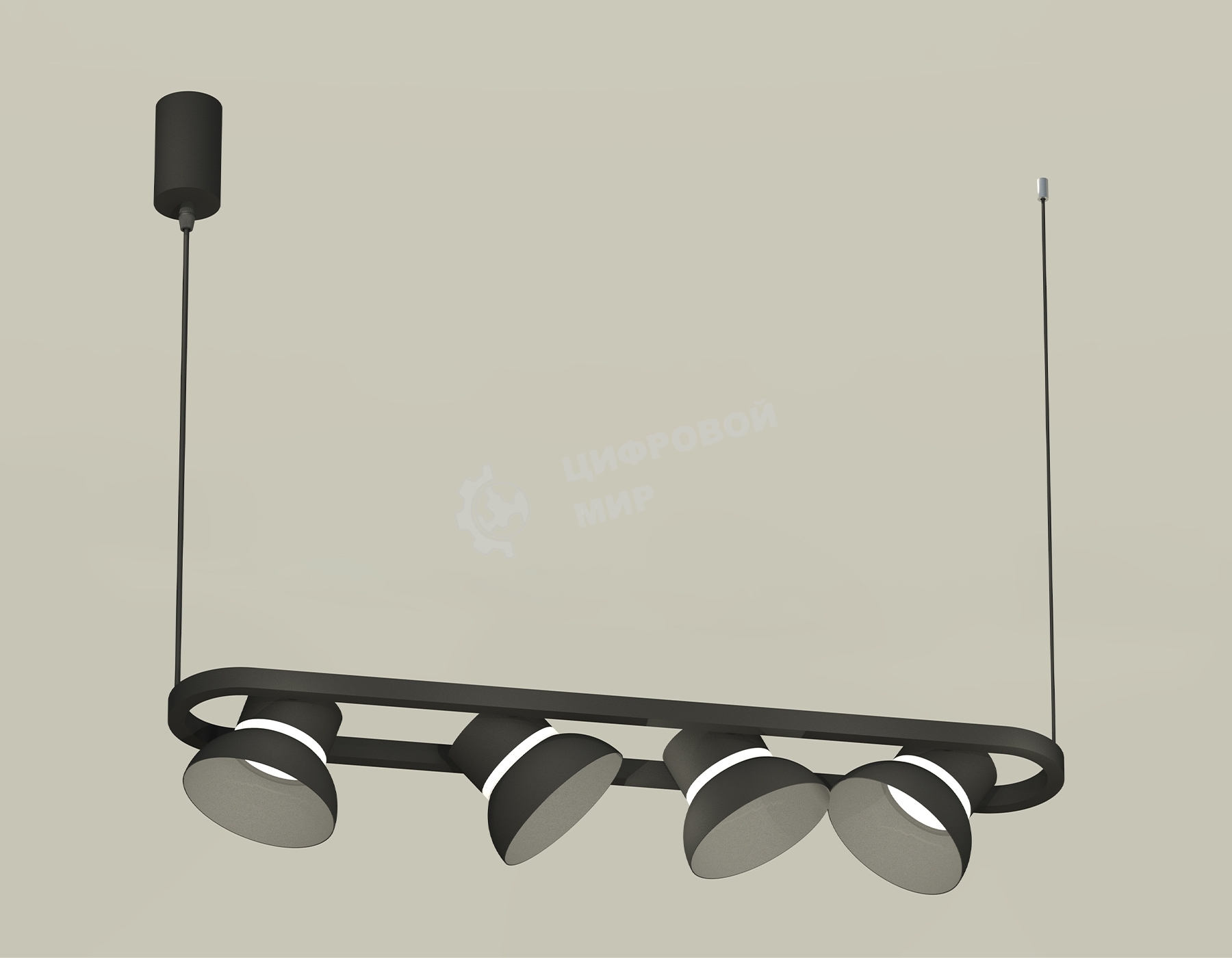 Светильник Ambrella light XB9164080/4 SBK/FR черный песок/белый матовый GX53 (С9164, N8141)