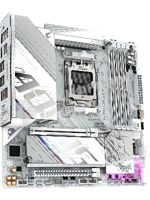 Материнская плата Gigabyte X870M AORUS ELITE WIFI7 ICE, AM5, AMD X870, 4xDDR5, 2xSATA, 2xM.2, 1xPCIe 5.0 x16, 1xPCIe 4.0 x16, 1xHDMI, 1x2.5Gb LAN, Wi-Fi 7, Bluetooth 5.4, 2xUSB-C 40Gbps (USB4), 2xUSB-A 10Gbps, 4xUSB-A 5Gbps, 4xUSB-A 2.0, 3x3.5 мм + S/PDIF оптический, 7.1, белый, mATX