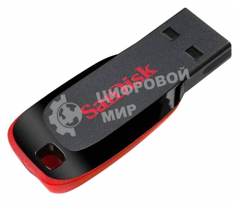Флешка USB SanDisk Cruzer Blade (SDCZ50-128G-B35), 128Gb, USB 2.0, Type-A, R/W 16/4, черный