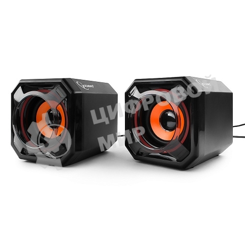 Акустическая система 2.0 Gembird SPK-405, пассив. излучатели, черный, 5 Вт, рег. громкости USB-питание