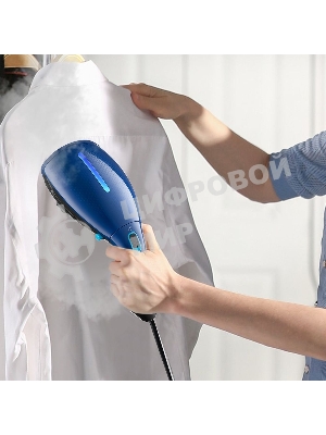 Отпариватель Kitfort КТ-987 черный/синий, 1200 Вт, 12 г/мин, 100 мл