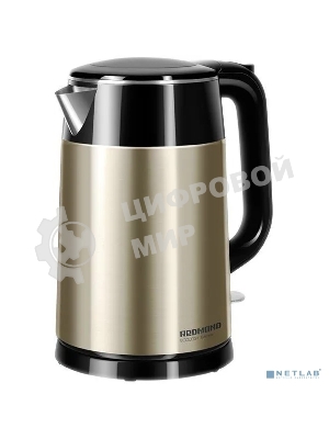 Чайник электрический Redmond RK-M1582 1.7л. 1800Вт золотистый/черный (корпус: нержавеющая сталь)