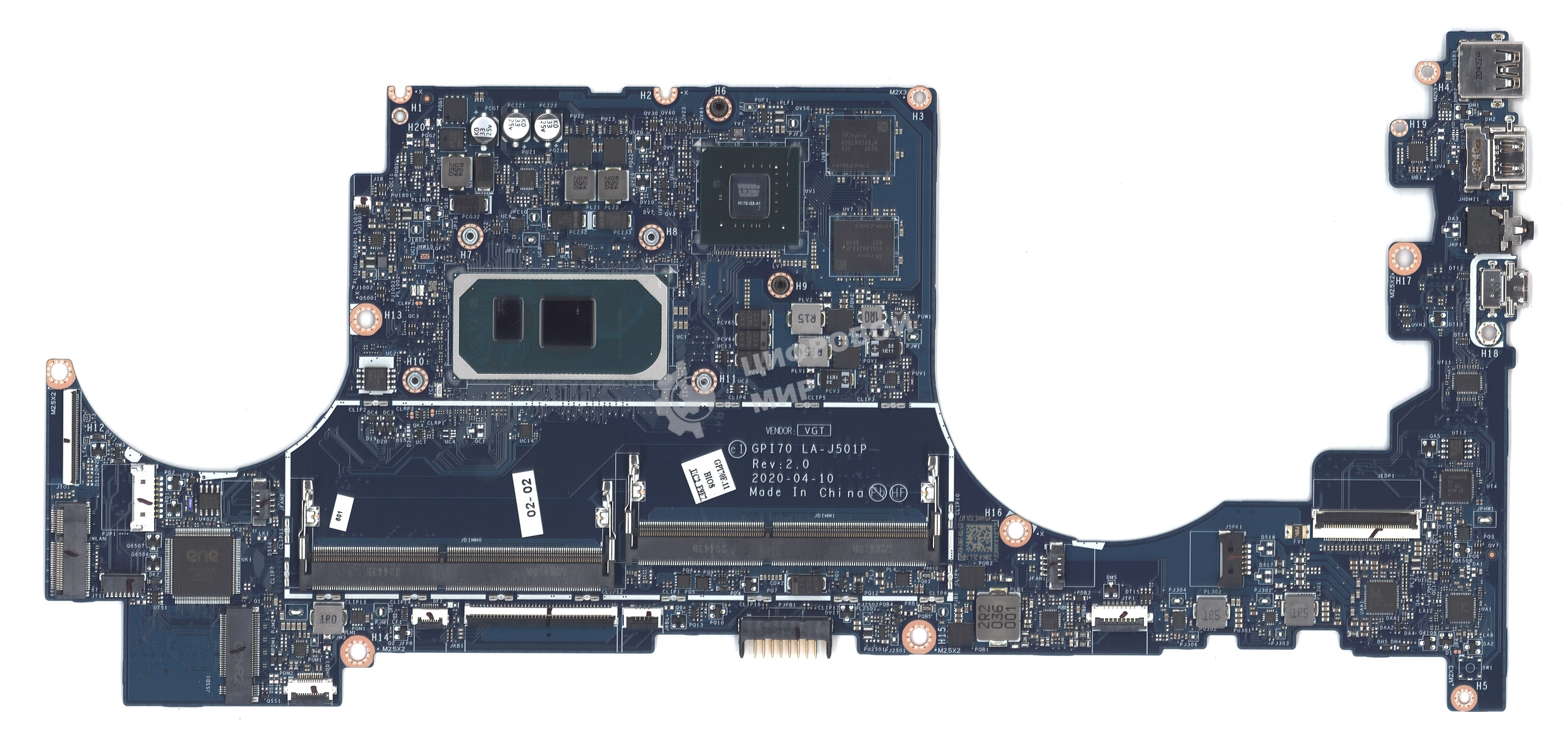 Материнская плата LA-J501P GPI70 HP Envy 17-CG i7-1065G Nvidia MX330
