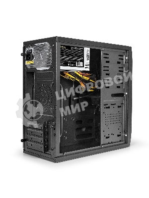 Компьютерный корпус Minitower ExeGate QA-412U-UNS350 (mATX, БП UNS350 с вент. 12см, 2хUSB+2хUSB 3.0, аудио, черный)