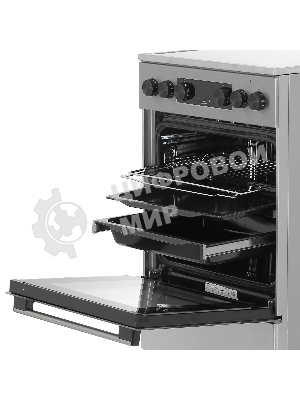 Плита электрическая Gorenje GEC5C40XAOT серебристый, конфорок 4 шт, духовка 70 л, 50 см x 85 см x 59.4 см