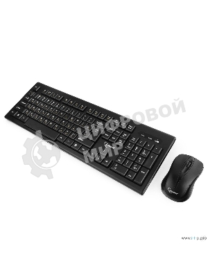 Комплект клавиатура+мышь Gembird KBS-8002 беспроводной, USB, 1000 DPI, чёрный