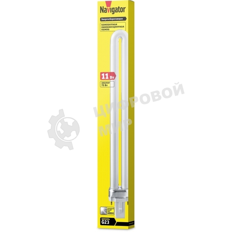 Лампа светодиодная Navigator энергосберегающая КЛЛ G23 NCL-PS-11-840-G23 11Вт 4000К