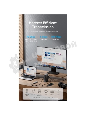 Мультифункциональная док-станция Vention USB Type C 14 в 1 с поддержкой Thunderbolt 4
