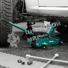 Домкрат гидравлический подкатной Сибртех 2т, 127-330 мм, в пластиковом кейсе