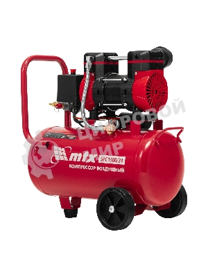 Компрессор безмасляный малошумный SPC 1500/24, 1500 Вт, ресивер 24 л, 260 л/мин MTX