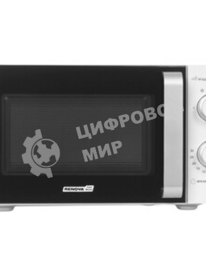 Микроволновая печь Renova MMS-20W1 белый/черный, 20 л, 700 Вт, переключатели - поворотный механизм