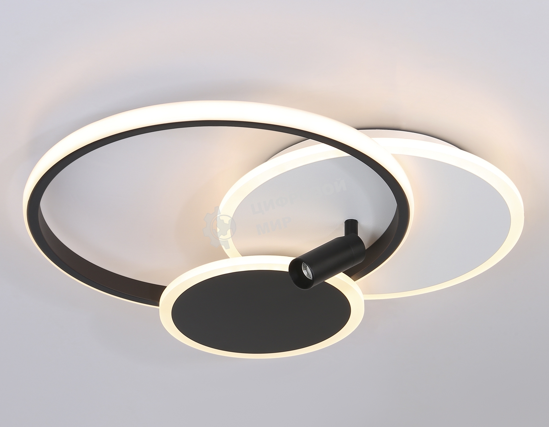 Светильник Ambrella light FL5118/3+1 WH/BK белый/черный 64W 3000K/4200K/6400K+4200K 480*425*110 (ПДУ ИК)