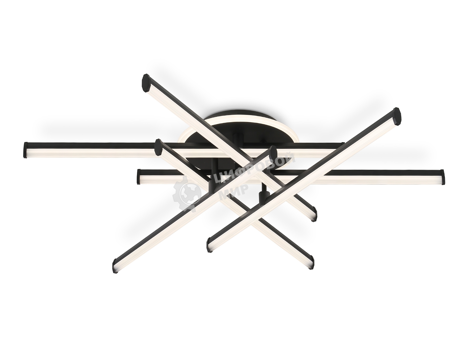 Потолочный светодиодный светильник Ambrella light FL6252 BK черный 97W 3000K-6400K 805*760*170 (ПДУ ИК)